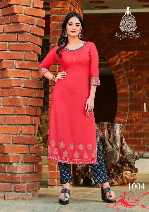 Kajal Style Fashion Dream Vol 1 Kurti with Pant Wholesale Catalog 8 Pcs 5 510x725 - Kajal Style Fashion Dream Vol 1 Kurti with Pant Wholesale Catalog 8 Pcs