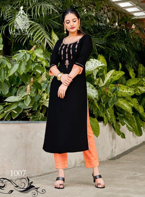 Kajal Style Fashion Dream Vol 1 Kurti with Pant Wholesale Catalog 8 Pcs 7 510x692 - Kajal Style Fashion Dream Vol 1 Kurti with Pant Wholesale Catalog 8 Pcs