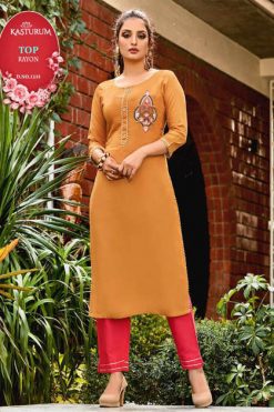 Kasturam Vol 5 by Kajal Style Kurti Wholesale Catalog 8 Pcs