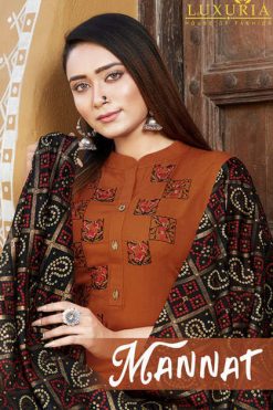 Luxuria Mannat Kurti with Dupatta Wholesale Catalog 4 Pcs