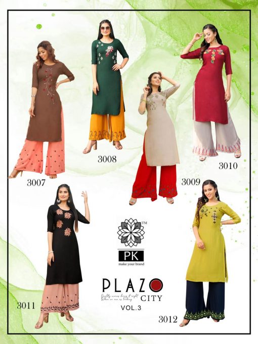 Pk Plazo City Vol 3 Kurti with Palazzo Wholesale Catalog 12 Pcs 19 510x680 - Pk Plazo City Vol 3 Kurti with Palazzo Wholesale Catalog 12 Pcs