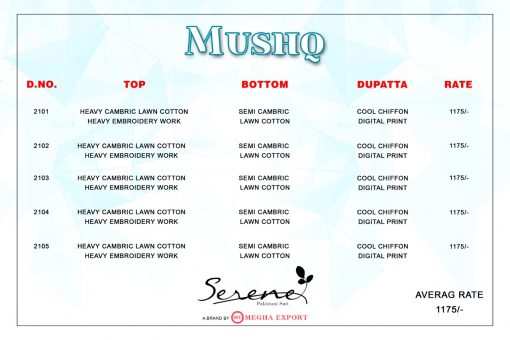 Serene Mushq Salwar Suit Wholesale Catalog 5 Pcs 7 510x340 - Serene Mushq Salwar Suit Wholesale Catalog 5 Pcs