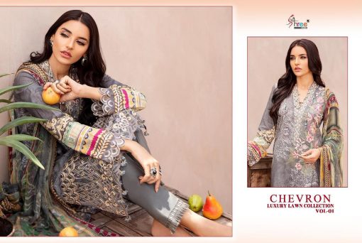 Shree Fabs Chevron Luxury Lawn Collection Vol 1 Salwar Suit Wholesale Catalog 7 Pcs 14 510x342 - Shree Fabs Chevron Luxury Lawn Collection Vol 1 Salwar Suit Wholesale Catalog 7 Pcs