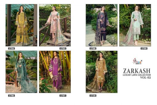 Shree Fabs Zarkash Luxury Lawn Collection Vol 2 Salwar Suit Wholesale Catalog 7 Pcs 16 510x342 - Shree Fabs Zarkash Luxury Lawn Collection Vol 2 Salwar Suit Wholesale Catalog 7 Pcs