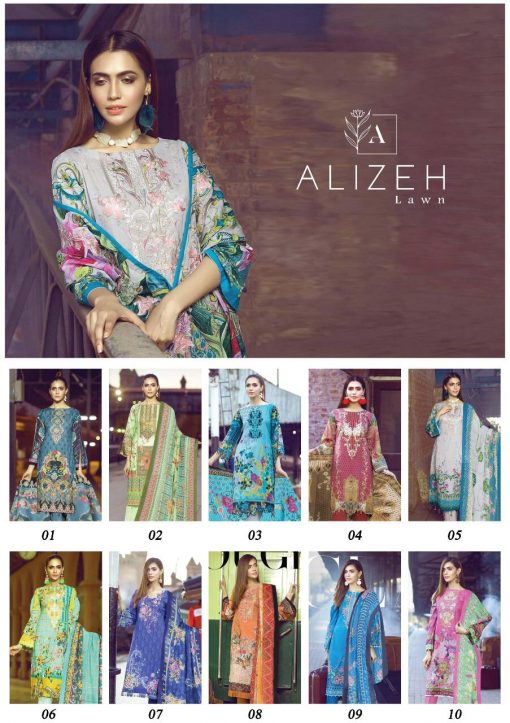Alizeh Lawn Collection Salwar Suit Wholesale Catalog 10 Pcs 10 510x723 - Alizeh Lawn Collection Salwar Suit Wholesale Catalog 10 Pcs