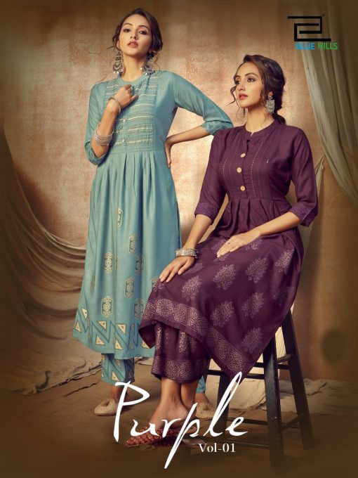 Blue Hills Purple Vol 1 Kurti with Bottom Wholesale Catalog 8 Pcs 4 510x680 - Blue Hills Purple Vol 1 Kurti with Bottom Wholesale Catalog 8 Pcs