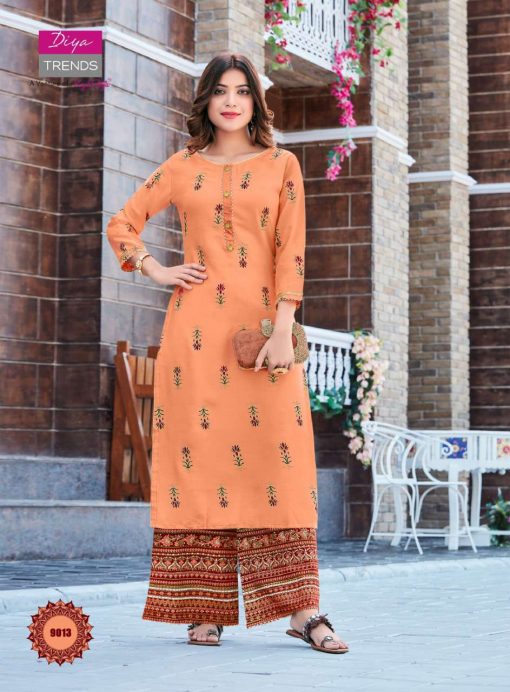 Diya Trends Bibas Vol 9 by Kajal Style Kurti with Palazzo Pant Wholesale Catalog 14 Pcs 1 510x692 - Diya Trends Biba’s Vol 9 by Kajal Style Kurti with Palazzo Pant Wholesale Catalog 14 Pcs