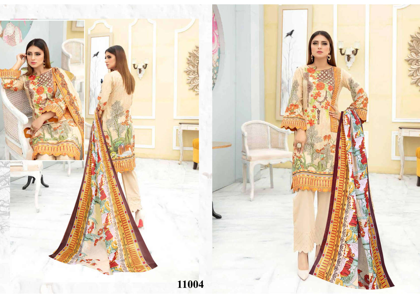 WAHIBA KARACHI FERN FULL WORK SUIT SET – Autumn Lane Clothing