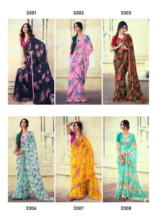 Kashvi Akshara by Lt Fabrics Saree Sari Wholesale Catalog 10 Pcs