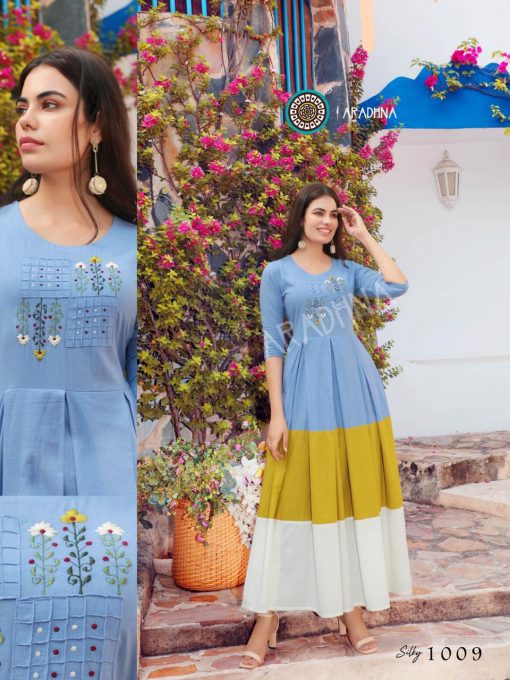 Aradhna Silky Vol 1 Kurti Wholesale Catalog 9 Pcs 14 510x680 - Aradhna Silky Vol 1 Kurti Wholesale Catalog 9 Pcs