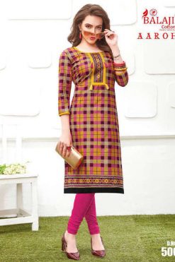 Balaji Cotton Aarohi Vol 5 Kurti Wholesale Catalog 7 Pcs