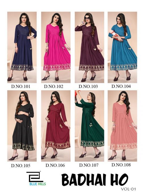 Blue Hills Badhai Ho Feeding Kurti Wholesale Catalog 8 Pcs 11 510x680 - Blue Hills Badhai Ho Feeding Kurti Wholesale Catalog 8 Pcs