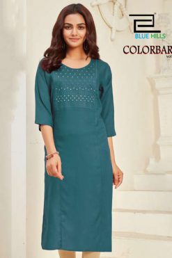 Blue Hills Color Bar Vol 5 Kurti Wholesale Catalog 8 Pcs