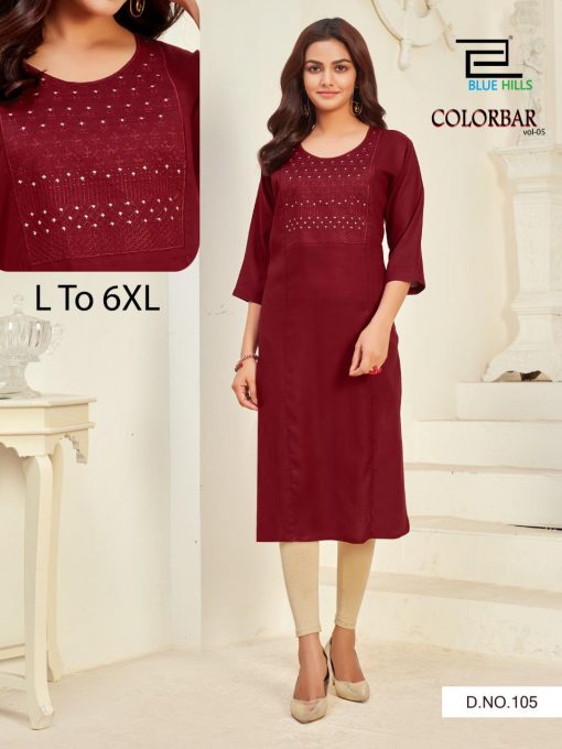 Blue Hills Color Bar Vol 5 Kurti Wholesale Catalog 8 Pcs 6 510x680 - Blue Hills Color Bar Vol 5 Kurti Wholesale Catalog 8 Pcs