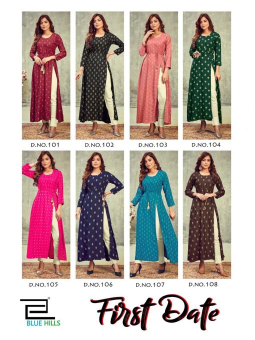 Blue Hills First Date Vol 1 Kurti Wholesale Catalog 8 Pcs 11 510x680 - Blue Hills First Date  Vol 1 Kurti Wholesale Catalog 8 Pcs