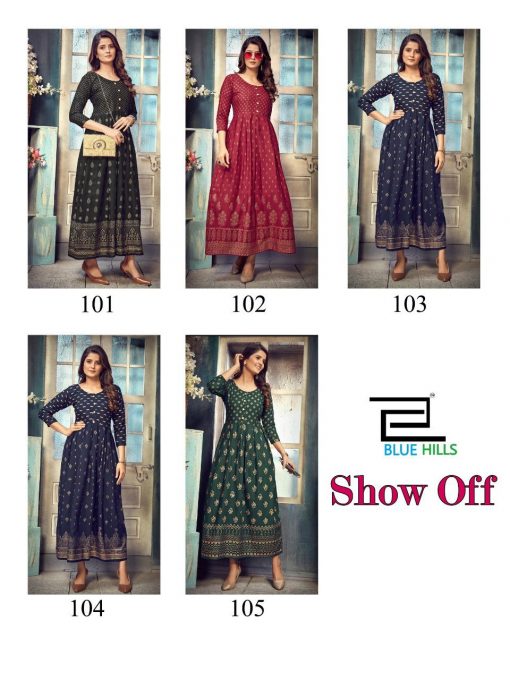 Blue Hills Show Off Kurti Wholesale Catalog 5 Pcs 7 510x680 - Blue Hills Show Off Kurti Wholesale Catalog 5 Pcs