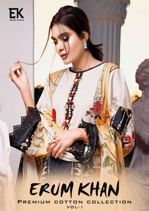 Erum Khan Premium Cotton Collection Vol 1 Salwar Suit Wholesale Catalog 6 Pcs 1 510x721 - Erum Khan Premium Cotton Collection Vol 1 Salwar Suit Wholesale Catalog 6 Pcs