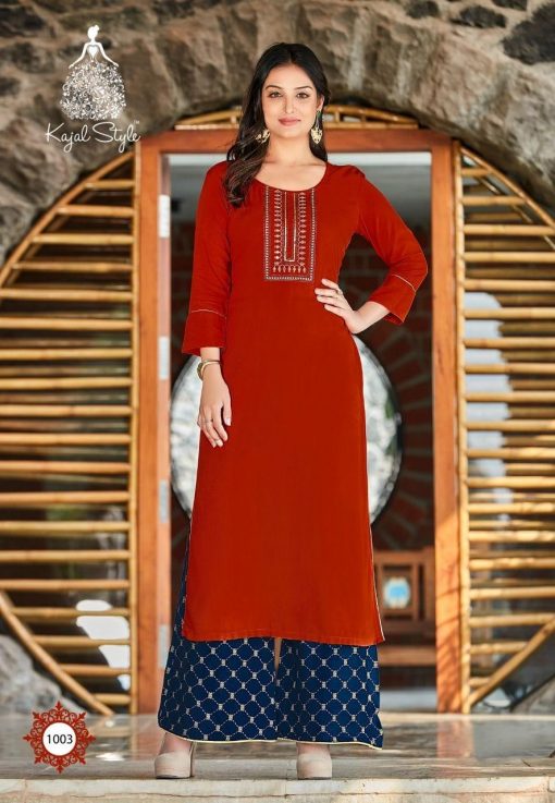 Kajal Style Fashion Diva Vol 1 Kurti with Palazzo Wholesale Catalog 8 Pcs 1 510x737 - Kajal Style Fashion Diva Vol 1 Kurti with Palazzo Wholesale Catalog 8 Pcs