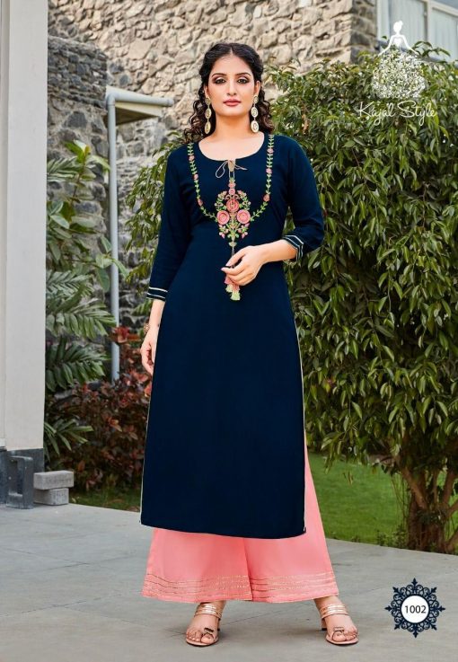 Kajal Style Fashion Diva Vol 1 Kurti with Palazzo Wholesale Catalog 8 Pcs 2 510x737 - Kajal Style Fashion Diva Vol 1 Kurti with Palazzo Wholesale Catalog 8 Pcs