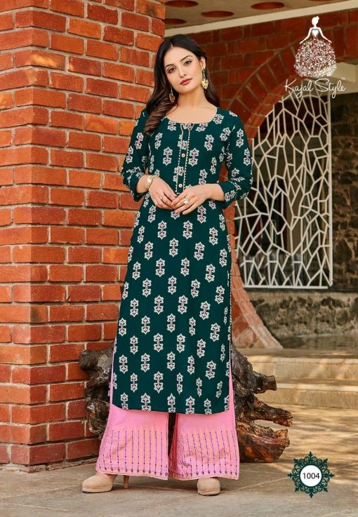 Kajal Style Fashion Diva Vol 1 Kurti with Palazzo Wholesale Catalog 8 Pcs 4 510x737 - Kajal Style Fashion Diva Vol 1 Kurti with Palazzo Wholesale Catalog 8 Pcs