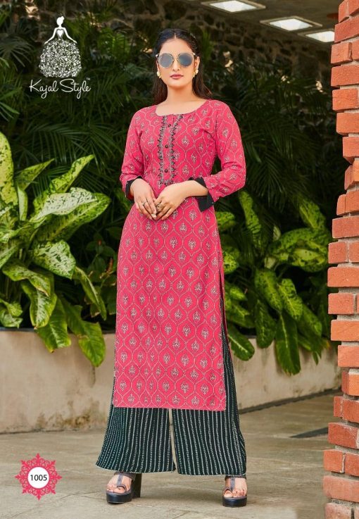 Kajal Style Fashion Diva Vol 1 Kurti with Palazzo Wholesale Catalog 8 Pcs 5 510x737 - Kajal Style Fashion Diva Vol 1 Kurti with Palazzo Wholesale Catalog 8 Pcs