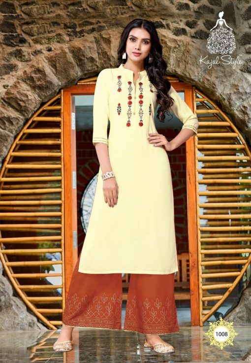 Kajal Style Fashion Diva Vol 1 Kurti with Palazzo Wholesale Catalog 8 Pcs 8 510x737 - Kajal Style Fashion Diva Vol 1 Kurti with Palazzo Wholesale Catalog 8 Pcs