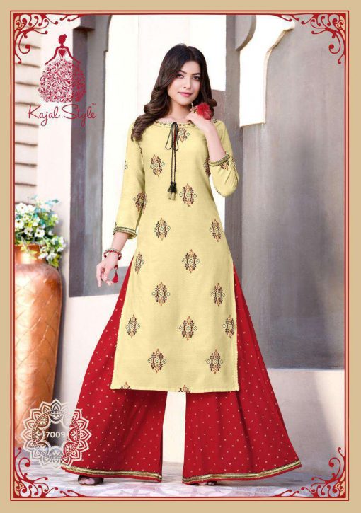 Kajal Style Fashion Label Vol 7 Kurti with Palazzo Sharara Wholesale Catalog 10 Pcs 10 510x725 - Kajal Style Fashion Label Vol 7 Kurti with Palazzo Sharara Wholesale Catalog 10 Pcs