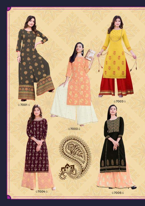 Kajal Style Fashion Label Vol 7 Kurti with Palazzo Sharara Wholesale Catalog 10 Pcs 12 510x725 - Kajal Style Fashion Label Vol 7 Kurti with Palazzo Sharara Wholesale Catalog 10 Pcs