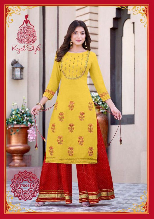 Kajal Style Fashion Label Vol 7 Kurti with Palazzo Sharara Wholesale Catalog 10 Pcs 4 510x725 - Kajal Style Fashion Label Vol 7 Kurti with Palazzo Sharara Wholesale Catalog 10 Pcs