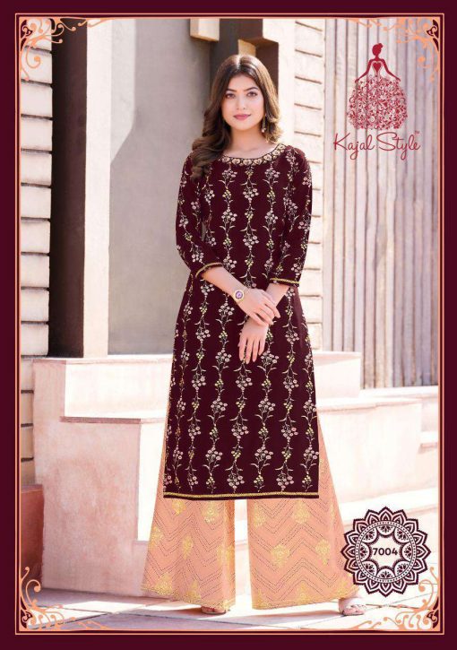 Kajal Style Fashion Label Vol 7 Kurti with Palazzo Sharara Wholesale Catalog 10 Pcs 5 510x725 - Kajal Style Fashion Label Vol 7 Kurti with Palazzo Sharara Wholesale Catalog 10 Pcs