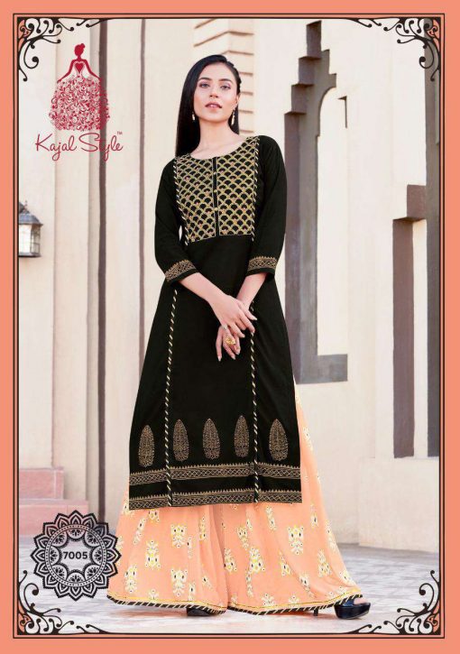 Kajal Style Fashion Label Vol 7 Kurti with Palazzo Sharara Wholesale Catalog 10 Pcs 6 510x725 - Kajal Style Fashion Label Vol 7 Kurti with Palazzo Sharara Wholesale Catalog 10 Pcs