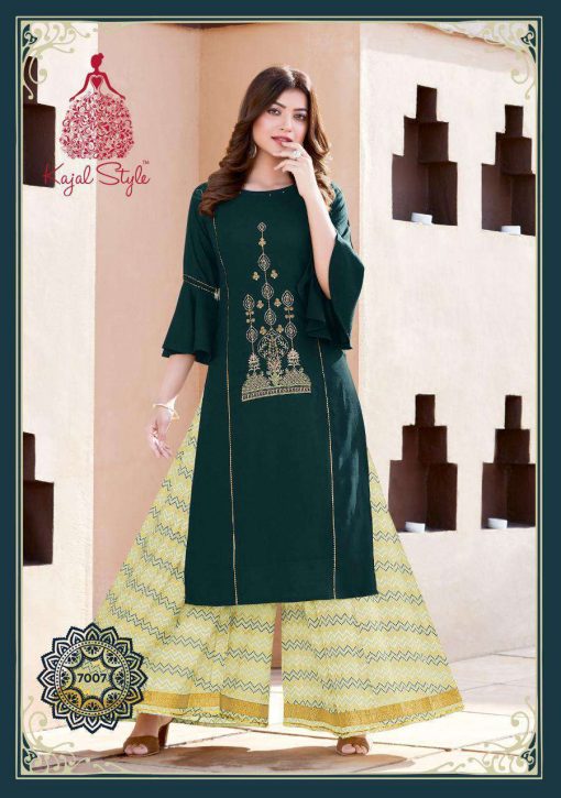 Kajal Style Fashion Label Vol 7 Kurti with Palazzo Sharara Wholesale Catalog 10 Pcs 8 510x725 - Kajal Style Fashion Label Vol 7 Kurti with Palazzo Sharara Wholesale Catalog 10 Pcs