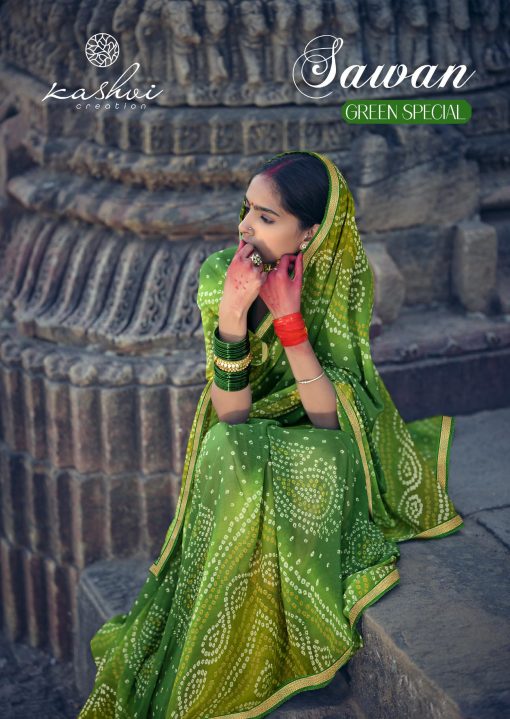 Kashvi Sawan Green by Lt Fabrics Saree Sari Wholesale Catalog 10 Pcs 1 510x719 - Kashvi Sawan Green by Lt Fabrics Saree Sari Wholesale Catalog 10 Pcs