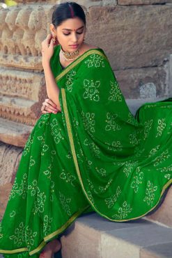 Kashvi Sawan Green by Lt Fabrics Saree Sari Wholesale Catalog 10 Pcs