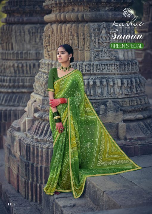 Kashvi Sawan Green by Lt Fabrics Saree Sari Wholesale Catalog 10 Pcs 5 510x719 - Kashvi Sawan Green by Lt Fabrics Saree Sari Wholesale Catalog 10 Pcs