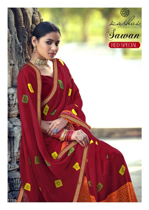 Kashvi Sawan Red by Lt Fabrics Saree Sari Wholesale Catalog 10 Pcs 20 510x719 - Kashvi Sawan Red by Lt Fabrics Saree Sari Wholesale Catalog 10 Pcs