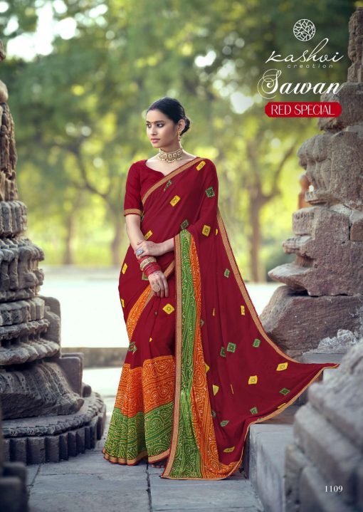 Kashvi Sawan Red by Lt Fabrics Saree Sari Wholesale Catalog 10 Pcs 21 510x719 - Kashvi Sawan Red by Lt Fabrics Saree Sari Wholesale Catalog 10 Pcs