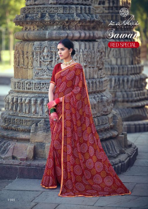 Kashvi Sawan Red by Lt Fabrics Saree Sari Wholesale Catalog 10 Pcs 3 510x719 - Kashvi Sawan Red by Lt Fabrics Saree Sari Wholesale Catalog 10 Pcs