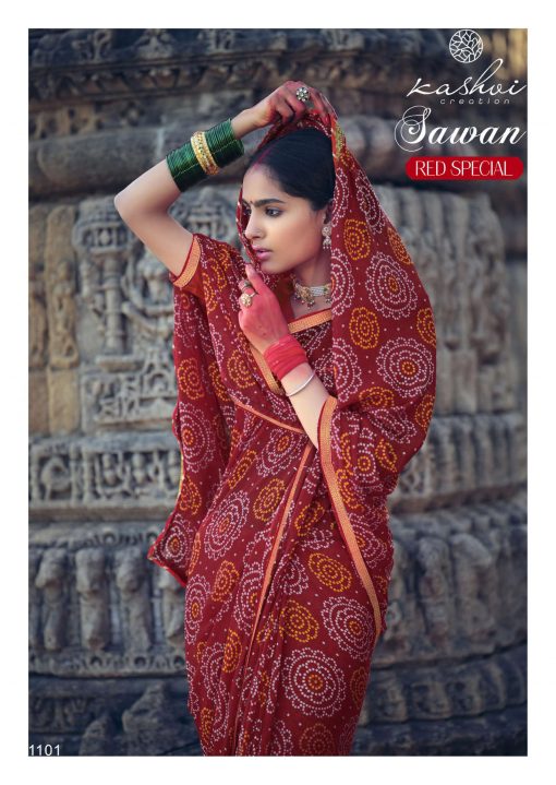 Kashvi Sawan Red by Lt Fabrics Saree Sari Wholesale Catalog 10 Pcs 4 510x719 - Kashvi Sawan Red by Lt Fabrics Saree Sari Wholesale Catalog 10 Pcs
