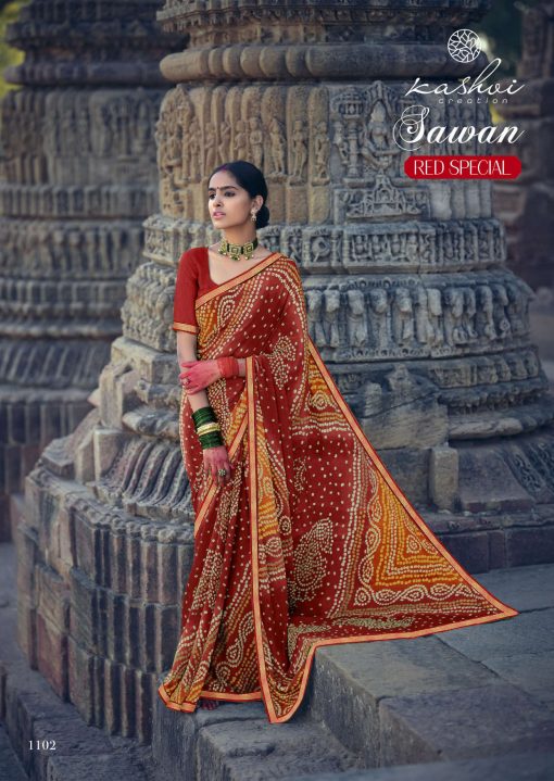 Kashvi Sawan Red by Lt Fabrics Saree Sari Wholesale Catalog 10 Pcs 5 510x719 - Kashvi Sawan Red by Lt Fabrics Saree Sari Wholesale Catalog 10 Pcs