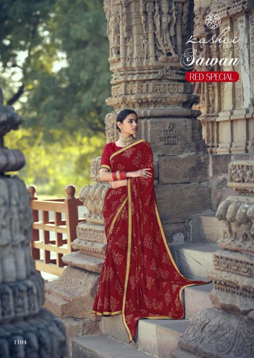 Kashvi Sawan Red by Lt Fabrics Saree Sari Wholesale Catalog 10 Pcs 9 510x719 - Kashvi Sawan Red by Lt Fabrics Saree Sari Wholesale Catalog 10 Pcs