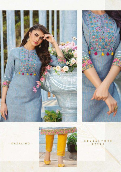 Kiana Hello Gorgeous Kurti with Pant Wholesale Catalog 8 Pcs 11 510x725 - Kiana Hello Gorgeous Kurti with Pant Wholesale Catalog 8 Pcs