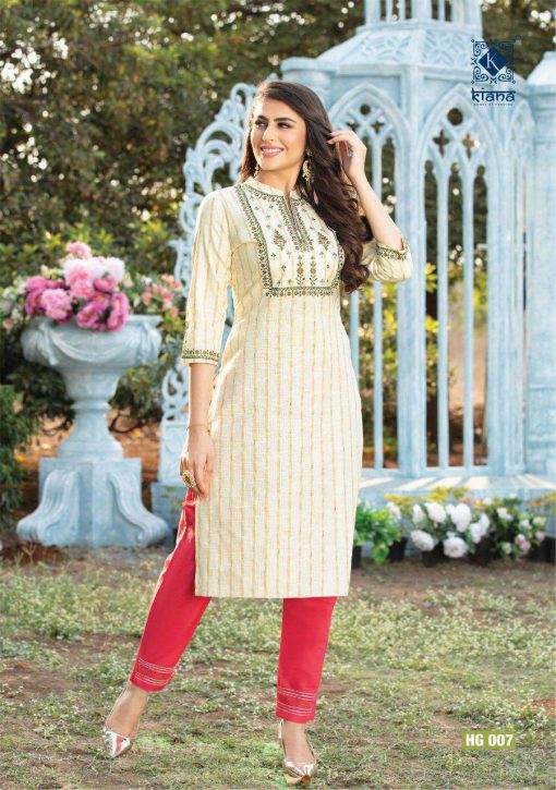 Kiana Hello Gorgeous Kurti with Pant Wholesale Catalog 8 Pcs 15 510x725 - Kiana Hello Gorgeous Kurti with Pant Wholesale Catalog 8 Pcs