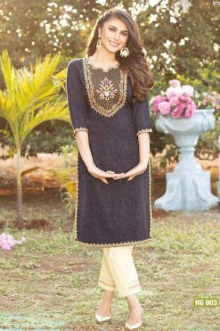 Kiana Hello Gorgeous Kurti with Pant Wholesale Catalog 8 Pcs