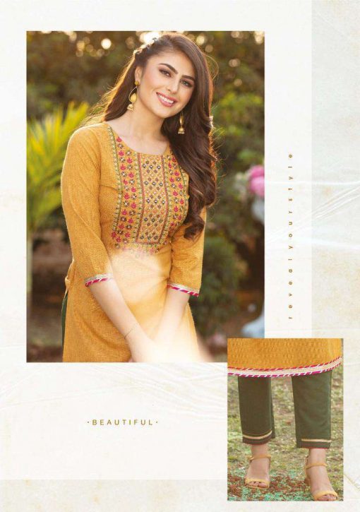 Kiana Hello Gorgeous Kurti with Pant Wholesale Catalog 8 Pcs 3 510x725 - Kiana Hello Gorgeous Kurti with Pant Wholesale Catalog 8 Pcs