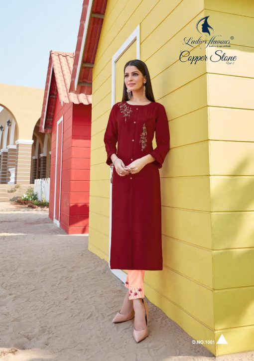 Ladies Flavour Copper Stone Vol 2 Kurti with Pant Wholesale Catalog 6 Pcs 2 510x725 - Ladies Flavour Copper Stone Vol 2 Kurti with Pant Wholesale Catalog 6 Pcs