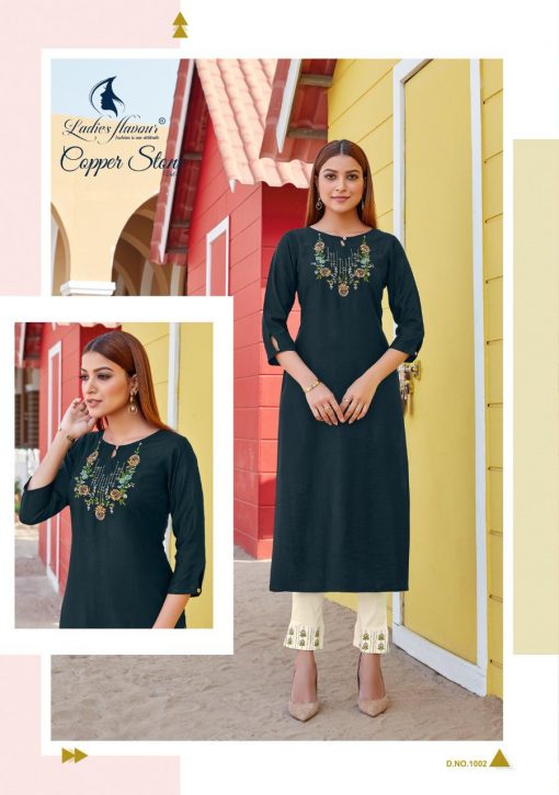 Ladies Flavour Copper Stone Vol 2 Kurti with Pant Wholesale Catalog 6 Pcs 3 510x725 - Ladies Flavour Copper Stone Vol 2 Kurti with Pant Wholesale Catalog 6 Pcs