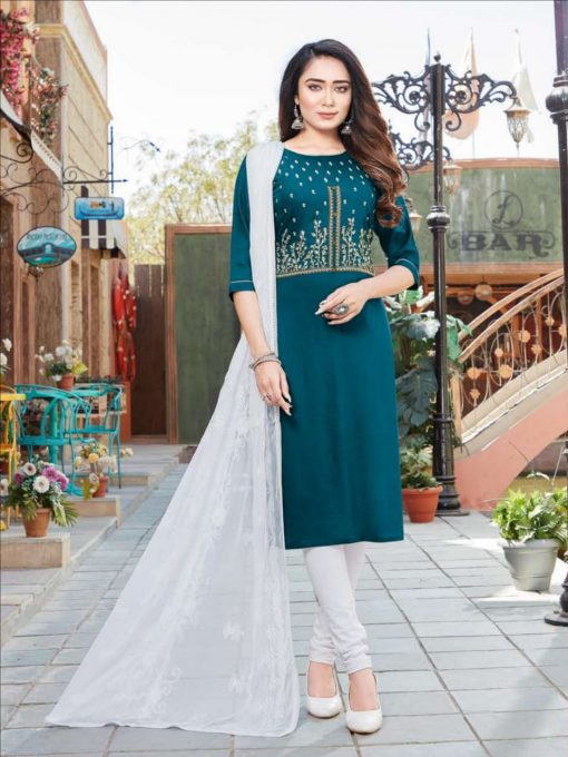 Luxuria Ruhani Vol 2 Kurti with Dupatta Wholesale Catalog 5 Pcs 5 510x680 - Luxuria Ruhani Vol 2 Kurti with Dupatta Wholesale Catalog 5 Pcs