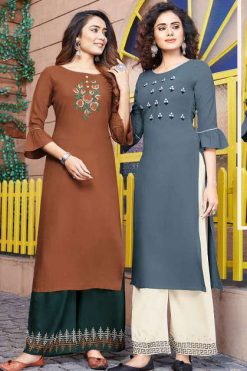 Manas Anishka Vol 6 Kurti with Palazzo Wholesale Catalog 6 Pcs