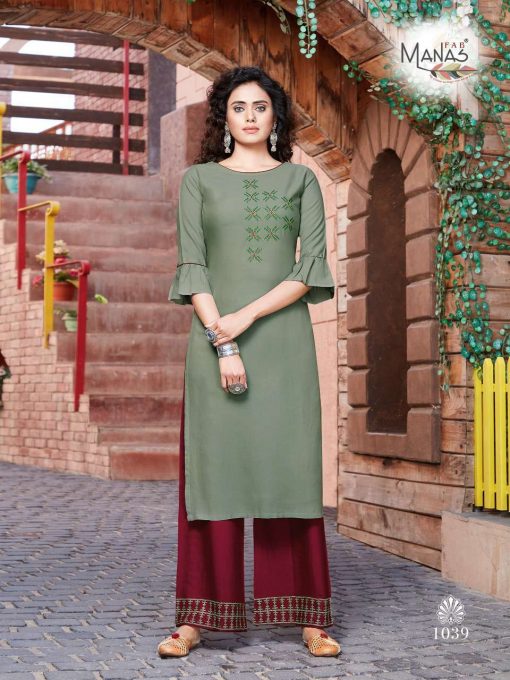 Manas Anishka Vol 6 Kurti with Palazzo Wholesale Catalog 6 Pcs 3 510x680 - Manas Anishka Vol 6 Kurti with Palazzo Wholesale Catalog 6 Pcs